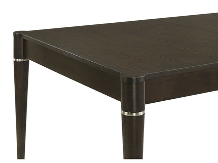Blakely - Leaf Dining Table With Tapered Legs Accents - Ash Brown