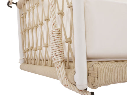 Outdoor Swing Sofa With Soft Cushions For Patio - Beige