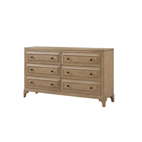 6 Drawer Dresser - Sand - Wood