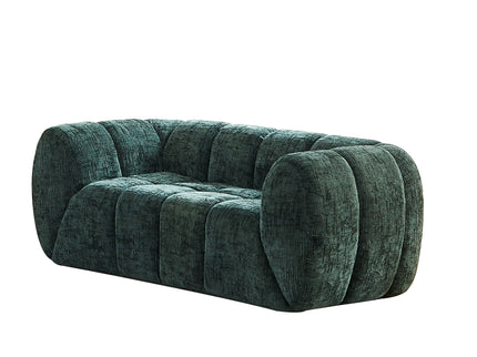 Quilted Cloud Sofa With Rounded Armrests And Piano Key Backrest Design