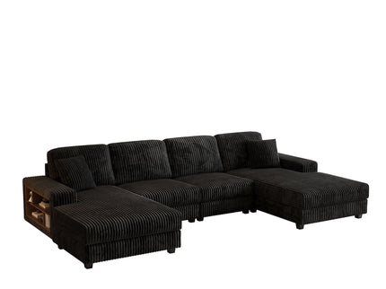 U-Shaped Convertible Sofa, 4 Seater Large Living Room Lounge