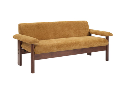 Sofa With Pillow Top Arms, Single Cushion Couch For Living Room - Yellow