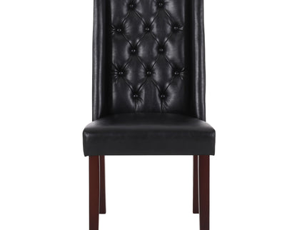 Sophisticated Tufted Dining Chair With High Back Design