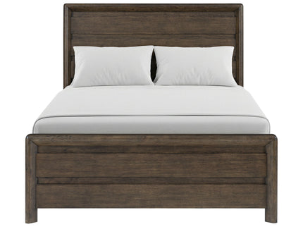 Panel Bed Frame With Unique Headboard And Included Slats