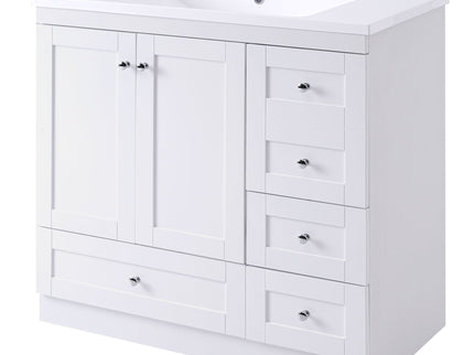 Shaker Free Standing Bathroom Vanity Cabinet With Sink, Soft Close Drawers, Soft Close Doors