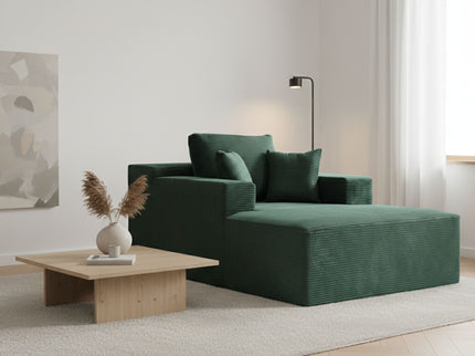 Convertible Chaise Lounge Chair With Wide Armrest & Throw Pillows