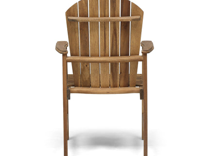 Outdoor Weather Resistant Acacia Wood Adirondack Dining Chairs (Set of 2)