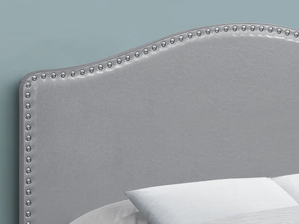 Full Size, Bed Headboard Only, Upholstered Transitional - Gray