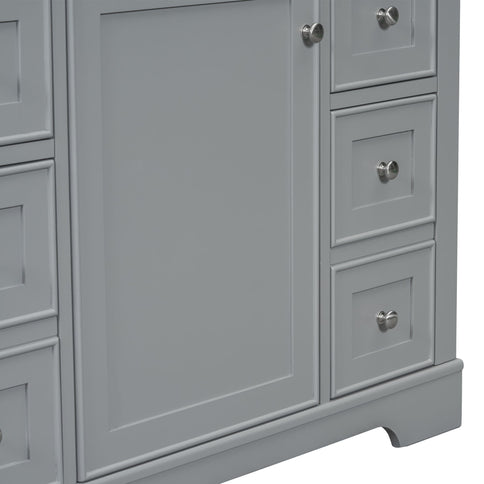 Modern Bathroom Vanity Base Only With 1 Cabinet And 6 Drawers