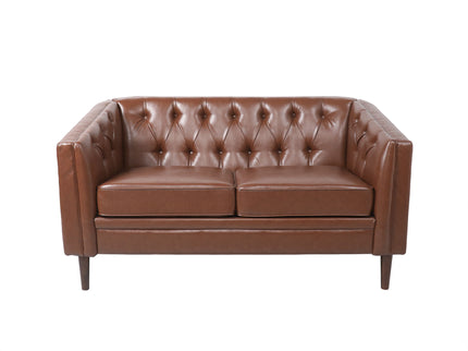 Sophisticated Loveseat With Diamond Stitched Detailing