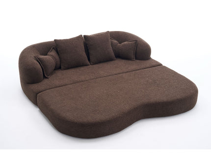 Foldable Sofa Bed, Boneless Couch Convertible Sleeper With 4 Pillows