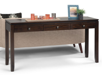 Cosmopolitan - Wide Console Sofa Table - Mahogany Brown