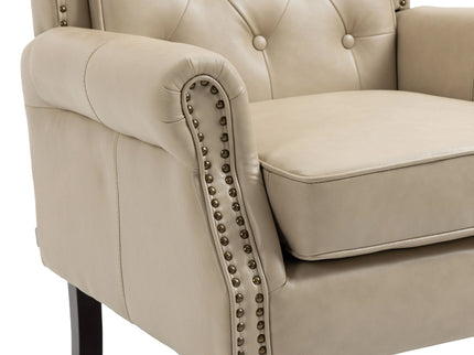 Modern Accent Armchair With Sturdy Wood Legs