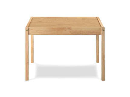 Della - 3 Piece Solid Wood Kids Table & Two Chair Set - Natural