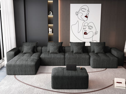 Modern Oversized Diy Combination Modular Sectional Sofa With Pillows