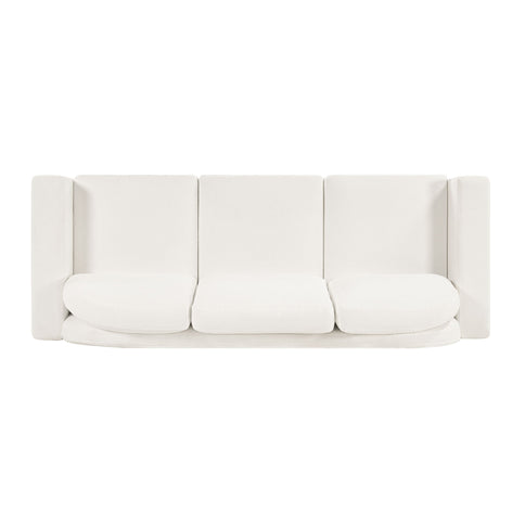 Modern 3 Seater Sofa With Curved Backrest