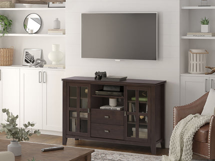 Artisan - Tall TV Media Stand - Dark Chestnut Brown