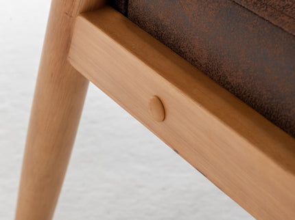 Wide Arm Chair - Brown