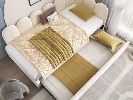 Upholstered Daybed With Pull-Out Bed