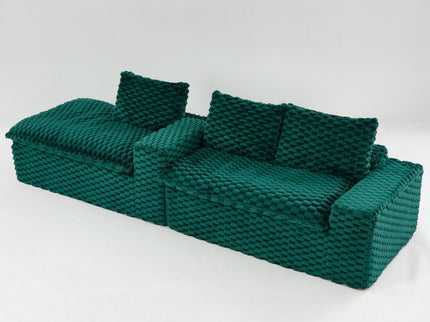 Modular Sofa, Convertible Twin Seat With Chaise Lounge