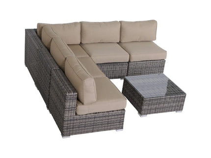 Seating Set With Cushions Handcrafted Wicker Design