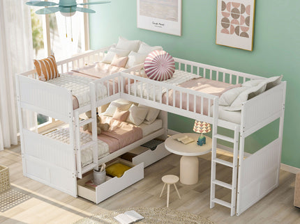Bunk Bed With Loft And 2 Drawers