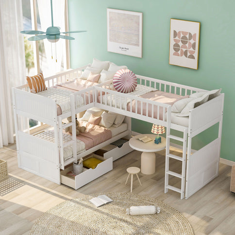 Bunk Bed With Loft And 2 Drawers