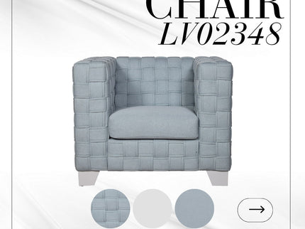 Saree - Chenille Chair - Light Blue