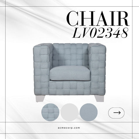 Saree - Chenille Chair - Light Blue