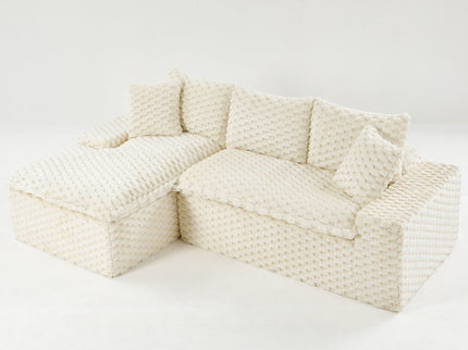Modular Sofa, Convertible Twin Seat With Chaise Lounge