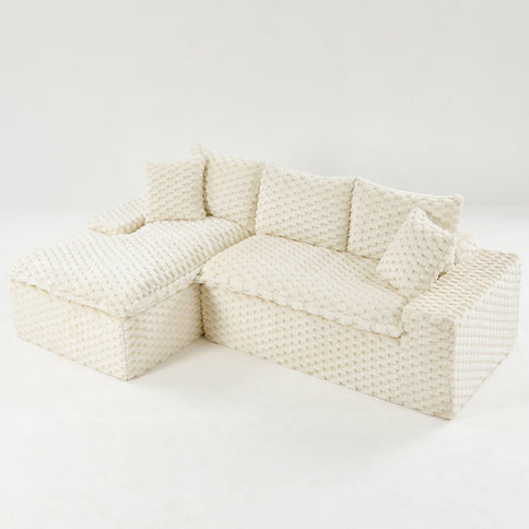 Modular Sofa, Convertible Twin Seat With Chaise Lounge