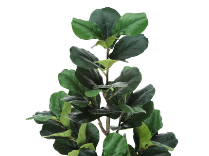 49" Tall, Artificial Plant, Fiddle Tree, Indoor, Faux, Fake, Floor, Greenery, Potted, Real Touch, Decorative - Green / Black