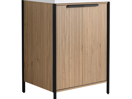 Modern Freestanding Bathroom Vanity With Resin Sink & Soft Close Cabinet Doors