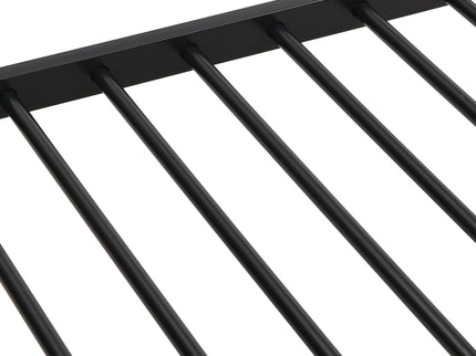 Full Over Full Modern Metal Bunk Bed With Trundle - Black