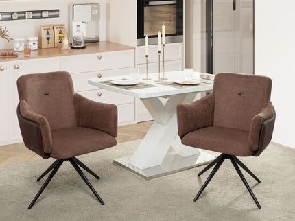 Swivel Home Office Desk Chairs With Arm (Set of 2)