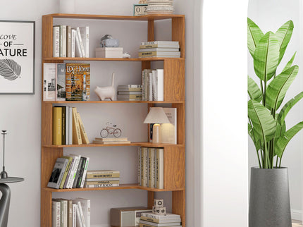L-Shaped Design Corner Bookshelf