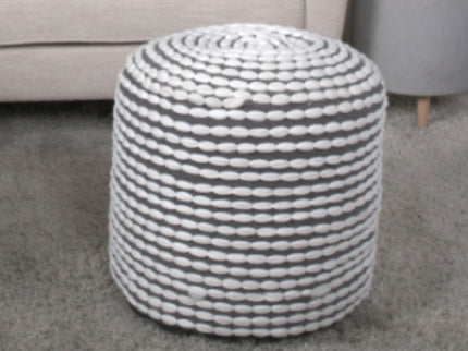 River - Handcrafted Cylindrical Pouf Water Resistant Fabric