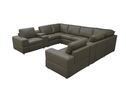 Upholstered Large Arms Sectional With Recliner Seats