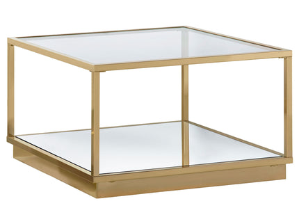 Emeline - 2 Piece Coffee Table Set - Brushed Brass