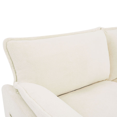 Modern Sofa Set With Double Layer Cushion And Side Storage Pockets