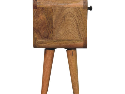 Mini California Curved Nightstand Wth Lower Slot