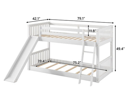 Bunk Bed & Convertible Slide And Ladder