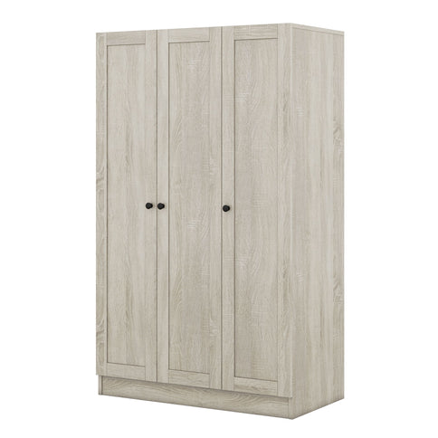 3 Door Shutter Wardrobe With Shelves