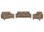 Light Brown / 3 Pc. Sofa, Loveseat, Chair