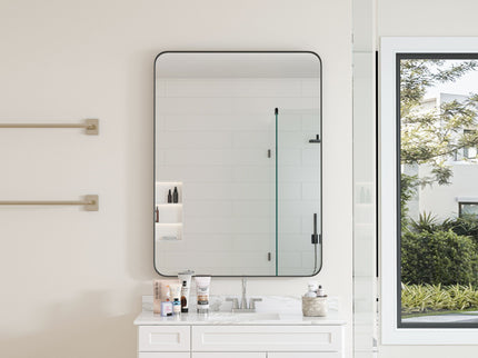 Wall Mirror Rectangular Mirror Metal Framed Mirror Vanity Mirror Dressing Mirror, For Bathroom, Living Room, Bedroom