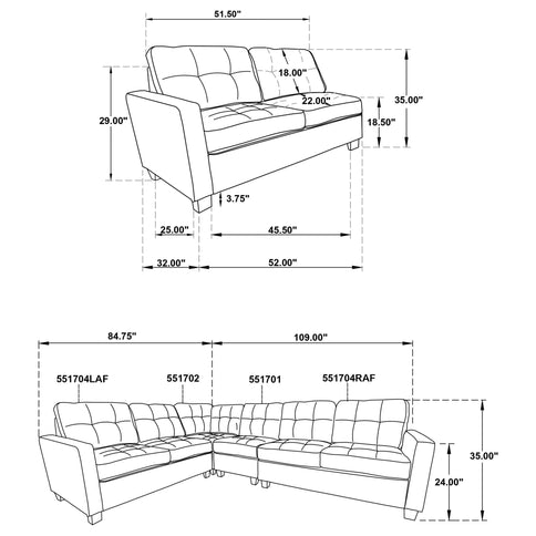 Creston - Upholstered Sectional Sofa