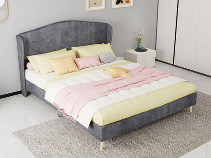 Upholstered Bed, Tufted Headboard, Comfortable Sleep