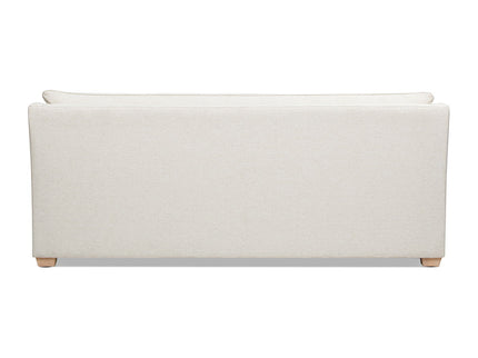 Ada - Flared Arm Contemporary Sofa With Lumbar Pillows - Flax White