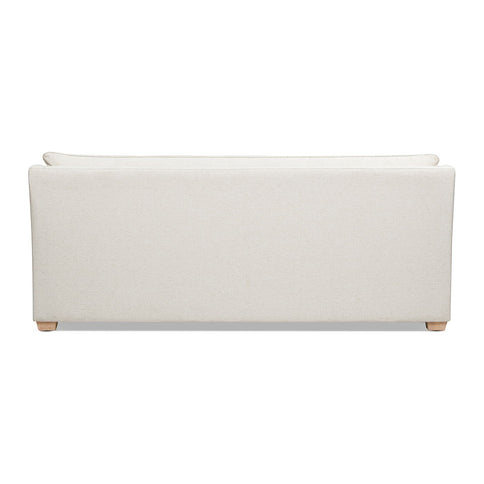 Ada - Flared Arm Contemporary Sofa With Lumbar Pillows - Flax White