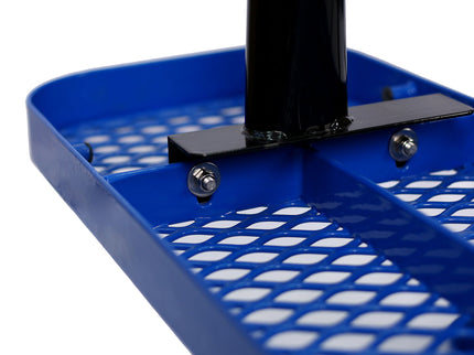 Rectangular Outdoor Steel Picnic Table With Umbrella Pole